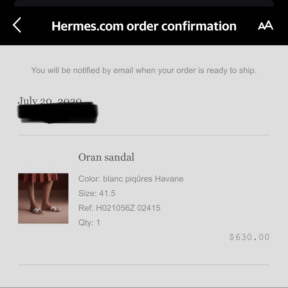 ‼️SOLD‼️ Hermès Oran Sandals - Picture 5 of 5